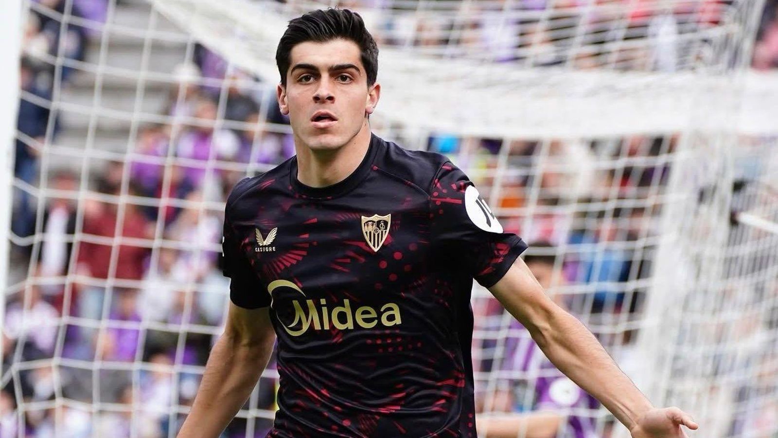 Juanlu Sánchez celebra su gol con el Sevilla en el José Zorrilla. Juanlu Sánchez celebra su gol con el Sevilla en el José Zorrilla.