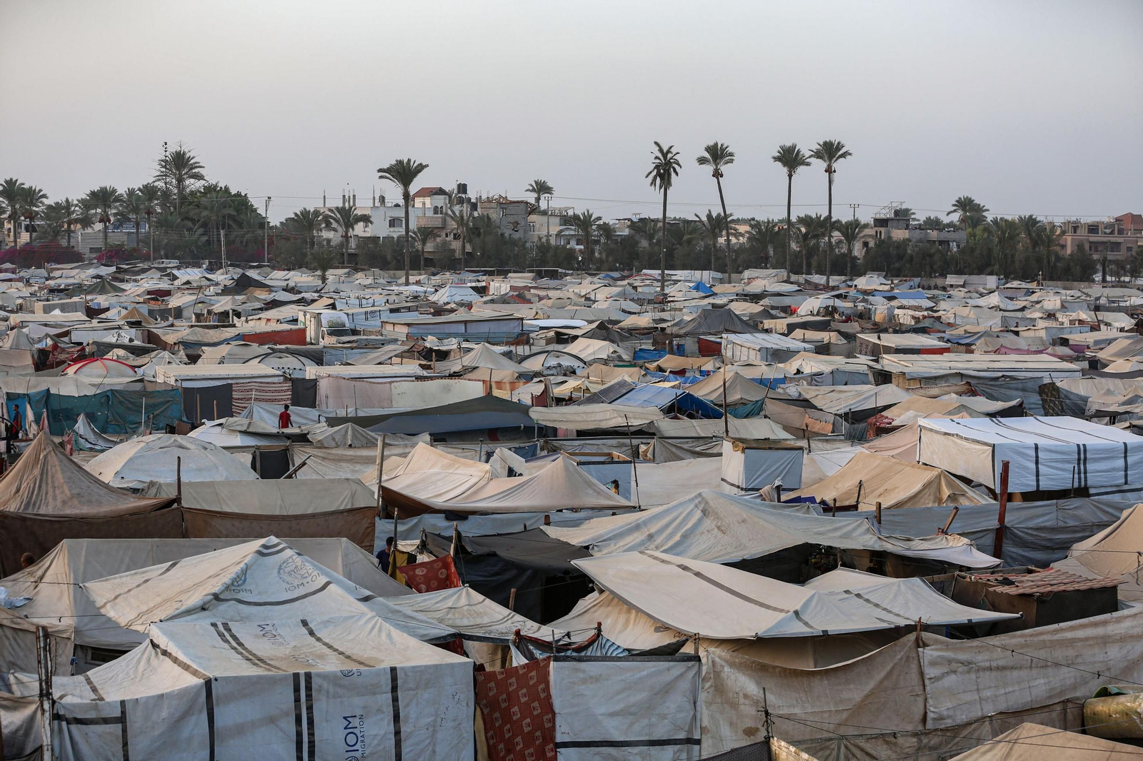 Campamento de refugiados palestinos en la Franja de Gaza.