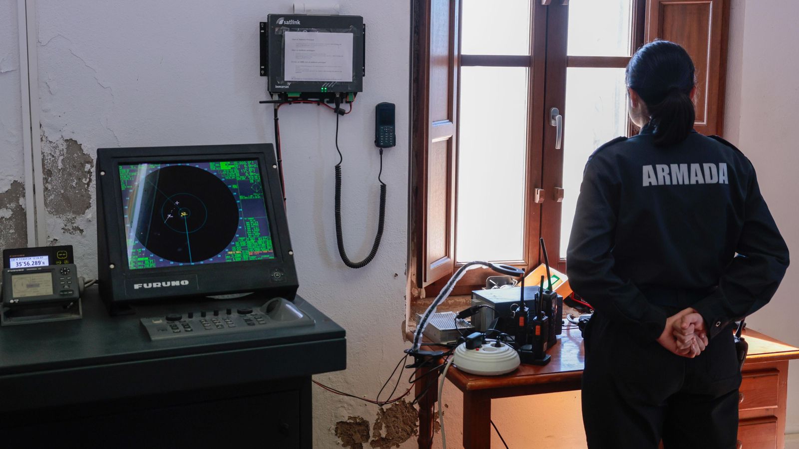 Instalaciones de la Armada en la isla de Alborán.