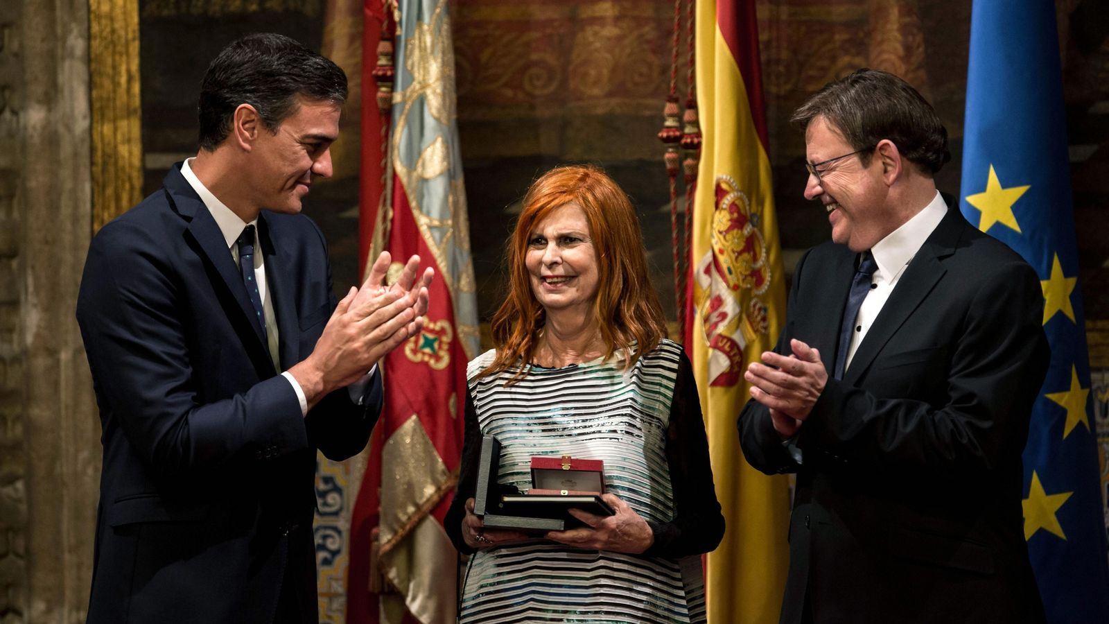 Sánchez, Alborch y Puig, el día que fue reconocida  con la Alta Distinción de la Generalitat con motivo del 9 d'Octubre