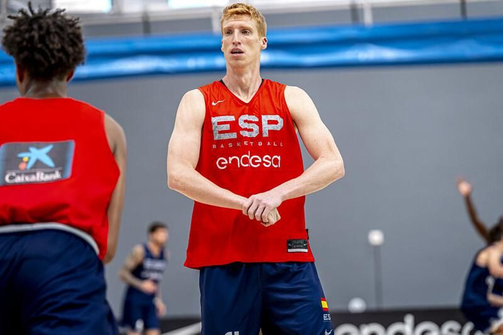 Alberto Díaz, en un entrenamiento