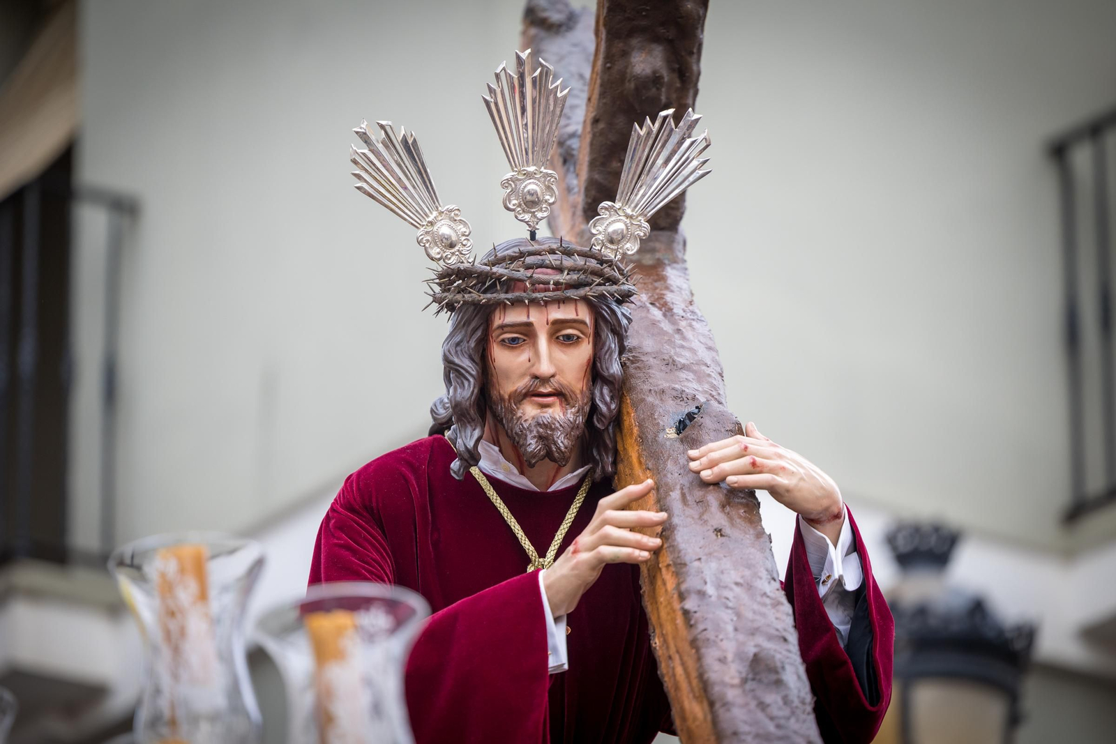 Las imágenes de la salida procesional del Nazareno de la Obediencia en la Semana Santa de Cádiz 2024