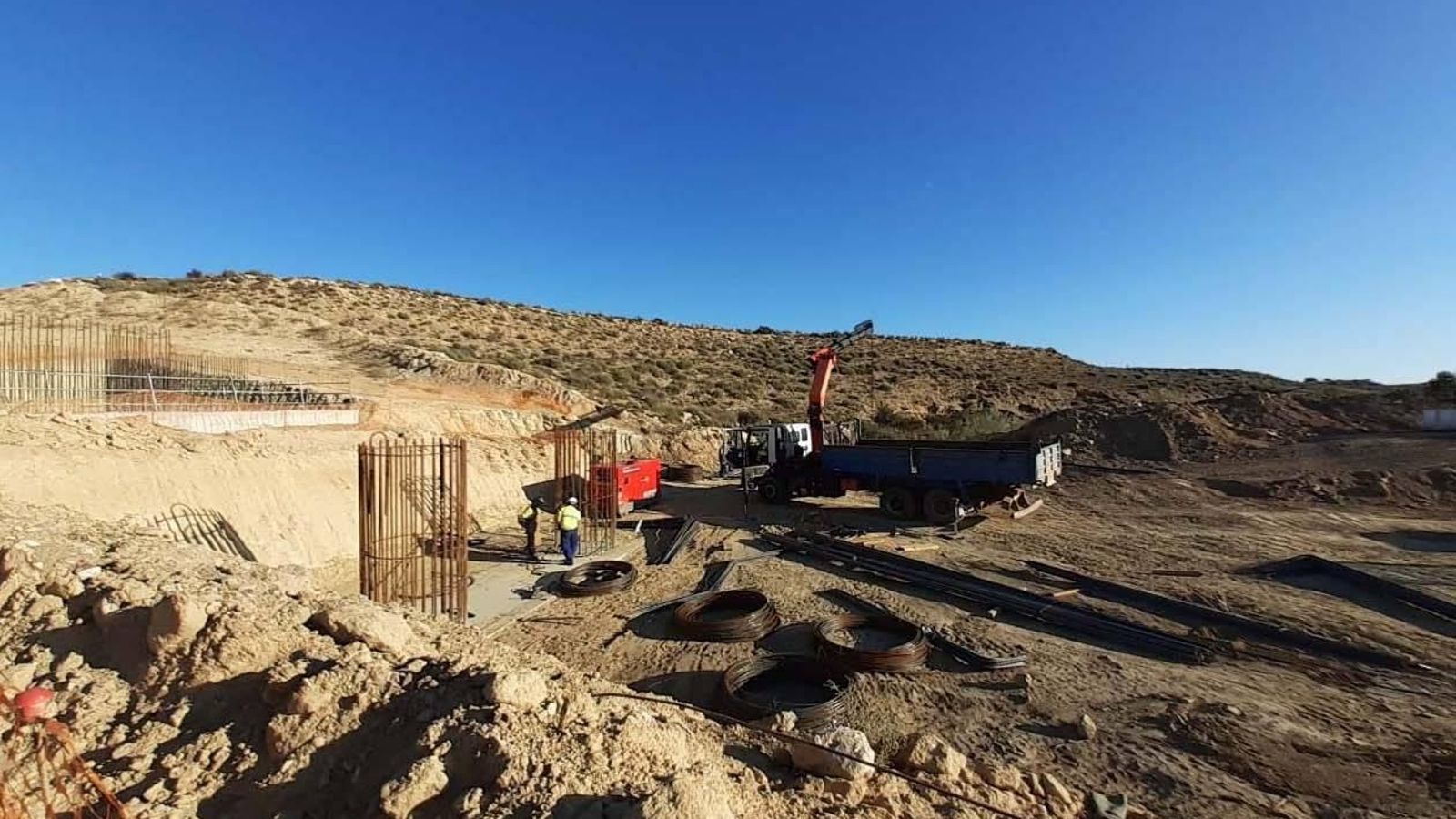Cimentación de viaductos en el tramo de Los Arejos-Níjar