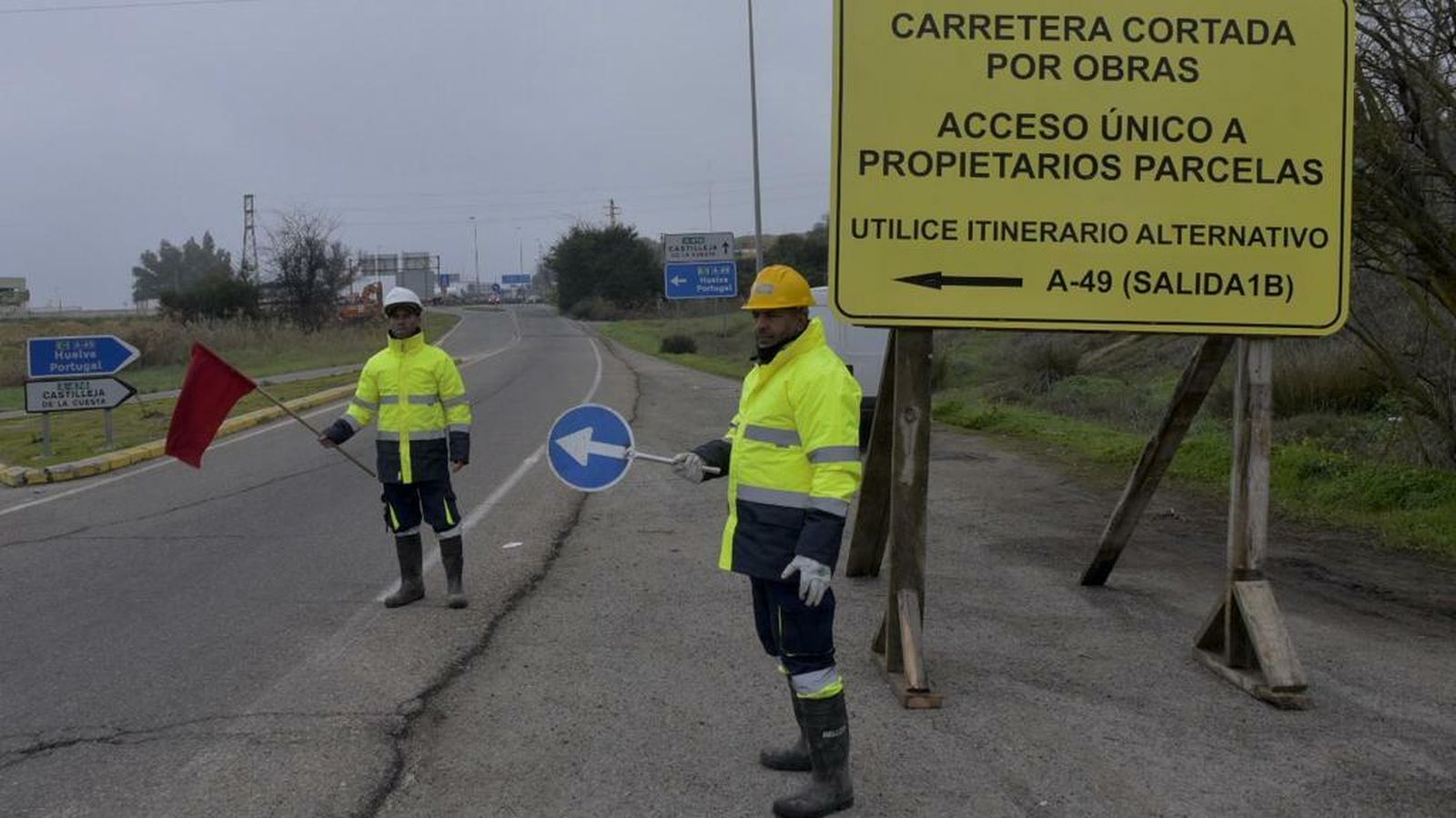 Desvíos de tráfico en el acceso a la Cuesta del Caracol.