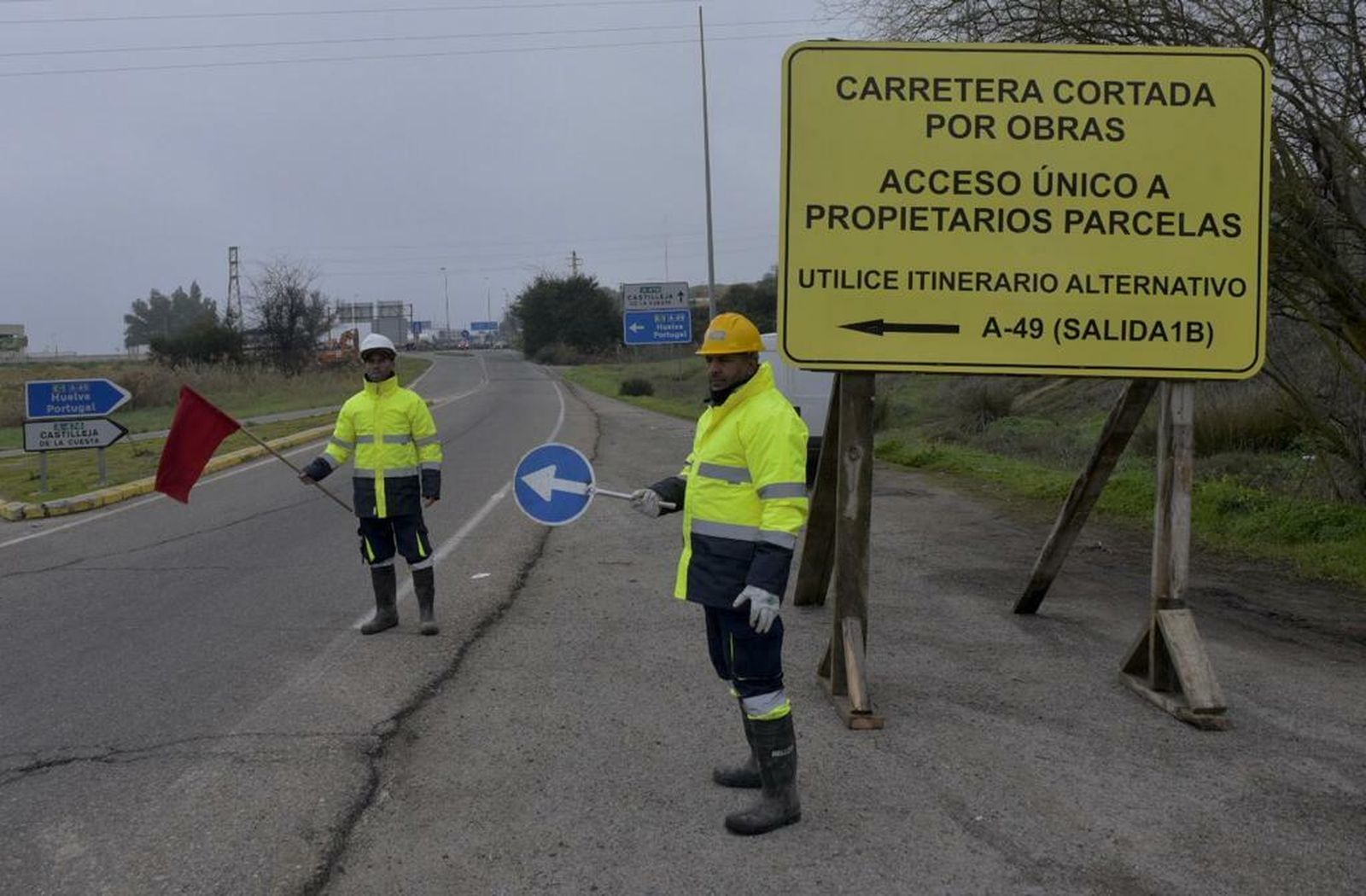 Desvíos de tráfico en el acceso a la Cuesta del Caracol.