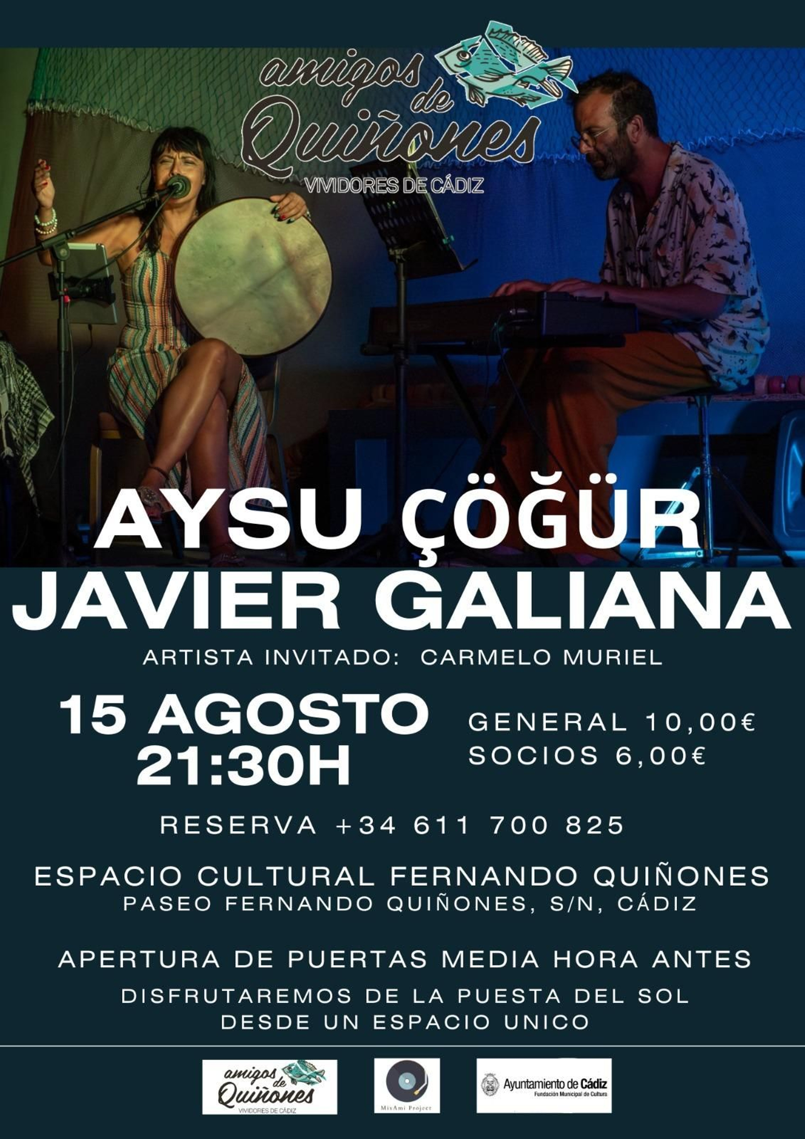 Cartel del concierto de Aysu Çöğür y Javier Galiana.