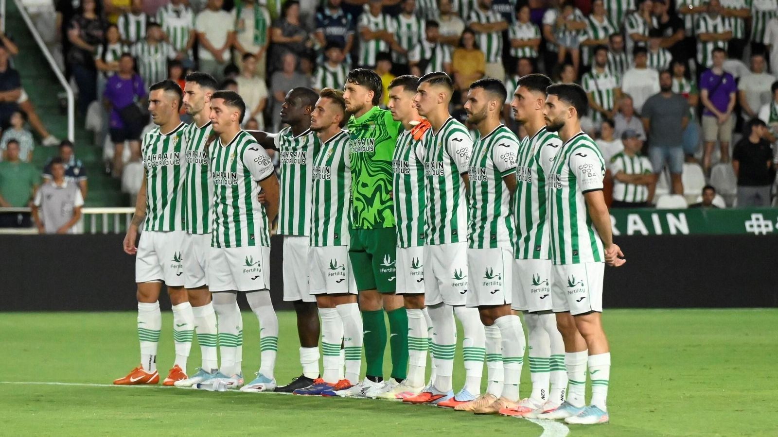 El once inicial del Córdoba CF en el partido ante Las Palmas en El Arcángel.