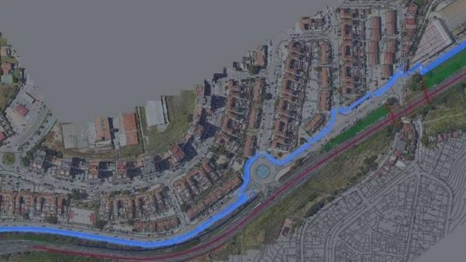 Trazado del carril bici desde la rotonda del Varadero hasta Los Pastores.