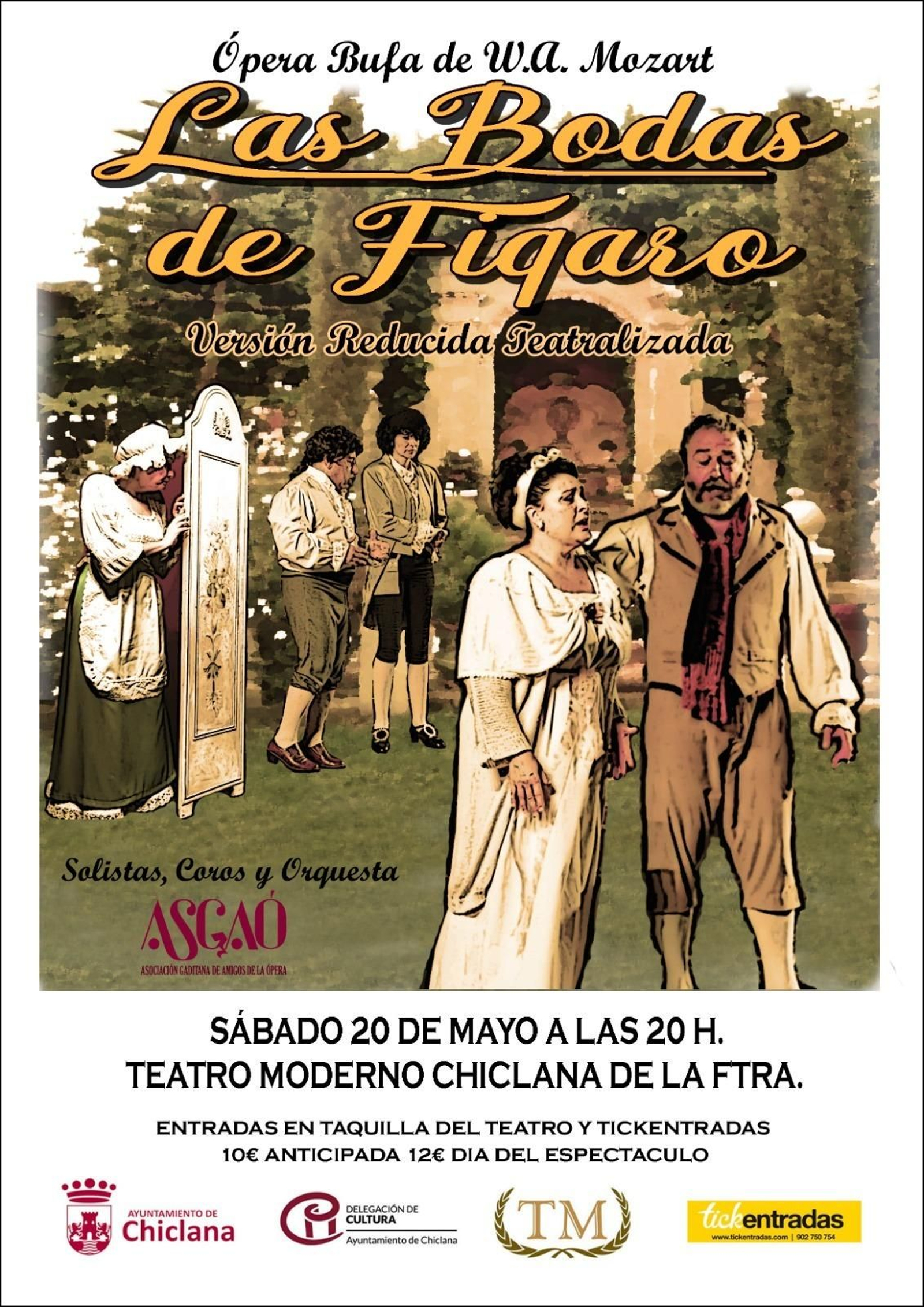 Cartel de la obra del sábado.