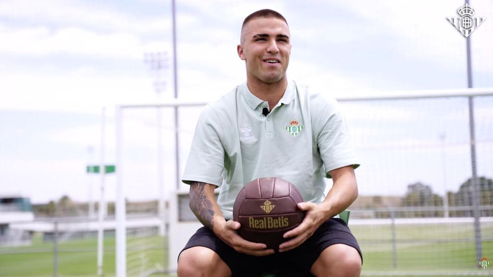 Pablo García en el 'Made in Betis' realizado por los medios oficiales del club