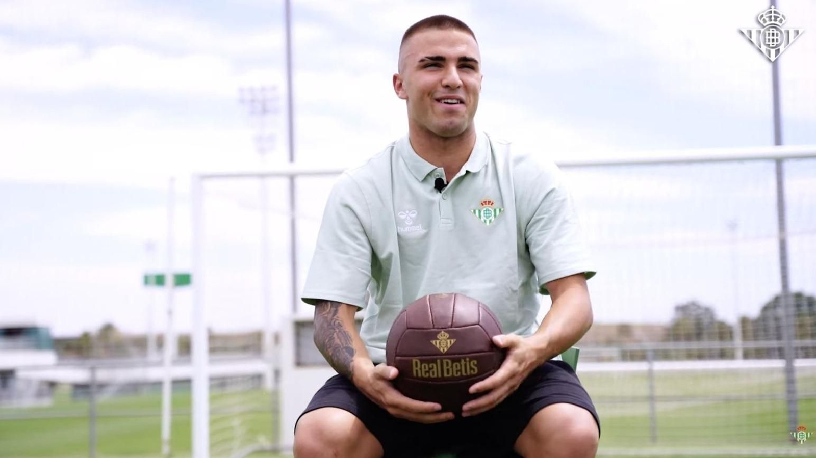 Pablo García en el 'Made in Betis' realizado por los medios oficiales del club