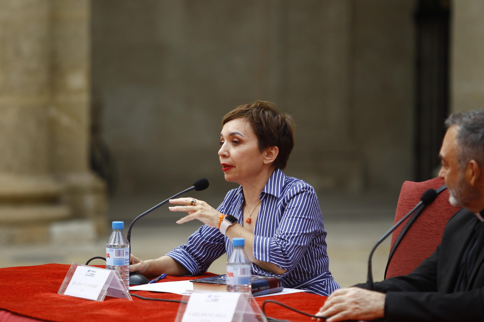El escritor Jesús Sánchez Adalid, protagonista de Diario de los Libros, en la Catedral de Almería