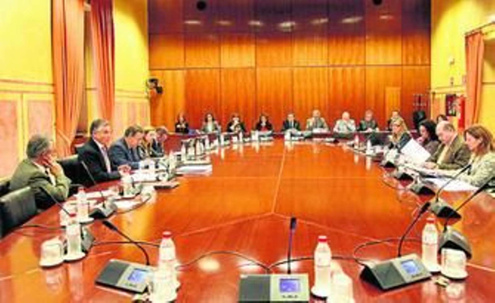 Vista de la Comisión de Cultura del Parlamento en la que el consejero defendió las cuentas de su departamento.