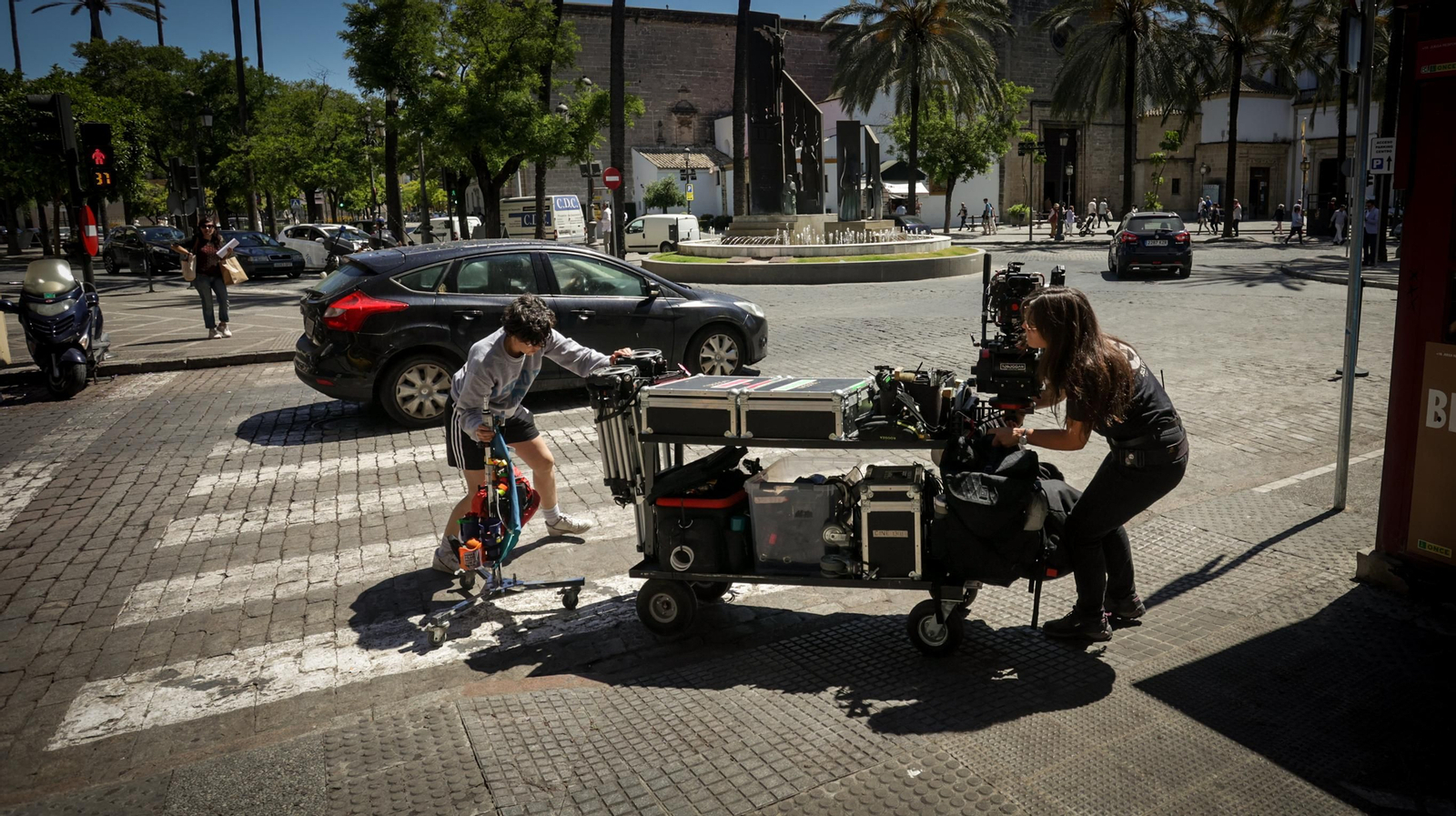 Imágenes del set de rodaje en Jerez de la trilogía 'Pídeme lo que quieras' de Megan Maxwel