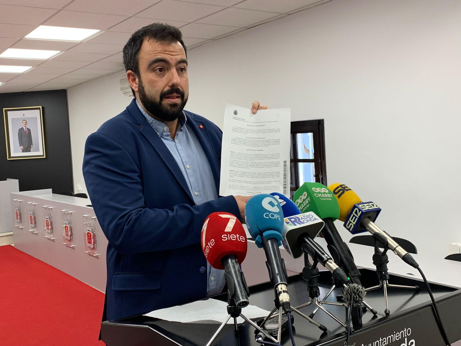 Alberto Serrano, delegado municipal de Transporte y Movilidad de Ronda. Alberto Serrano, delegado municipal de Transporte y Movilidad de Ronda.