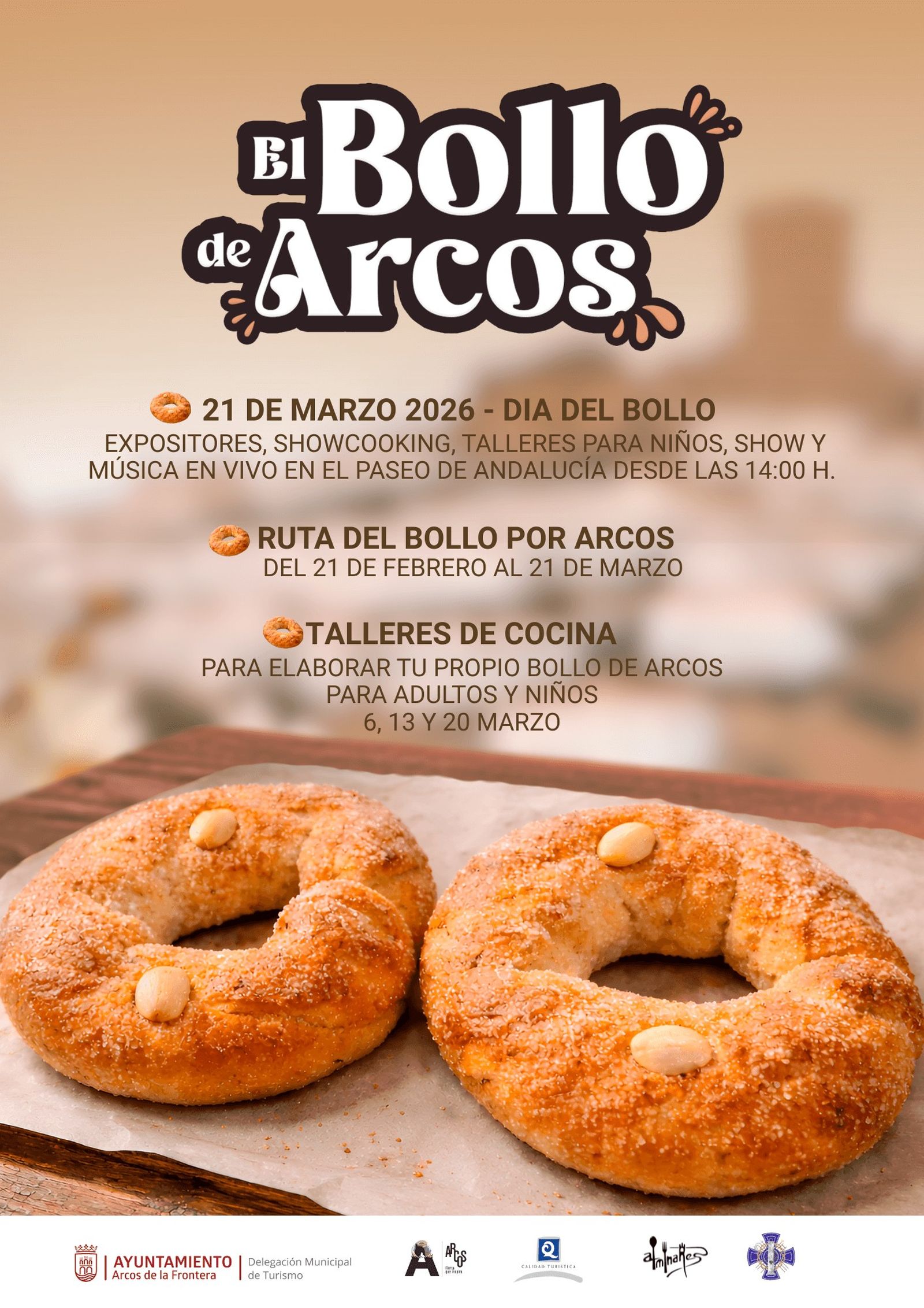 Cartel del Gran Día del Bollo de Arcos 2026 (Cádiz).