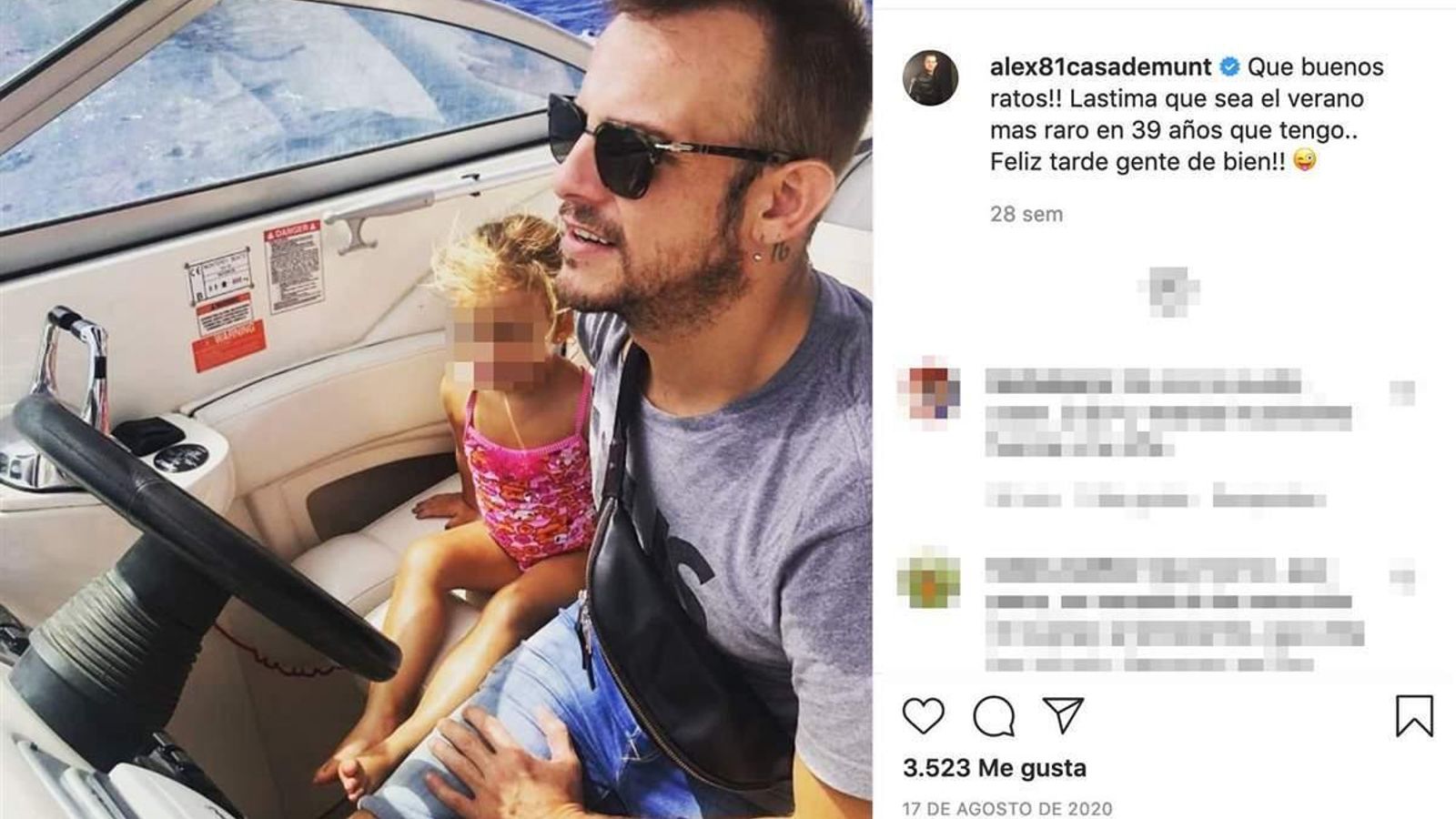 Con su hija Bruna, de tres años.