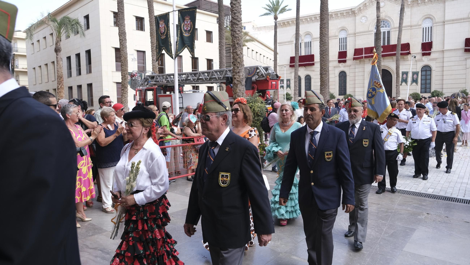Ofrenda floral a la Virgen del Mar en la Feria de Almería 2024, en imágenes