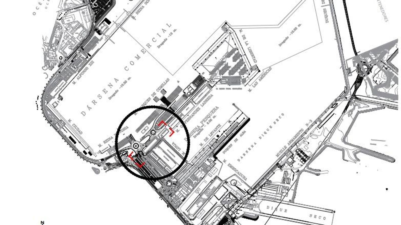 Plano de ubicación de la nueva zona de aparcamientos para caravanas Plano de ubicación de la nueva zona de aparcamientos para caravanas