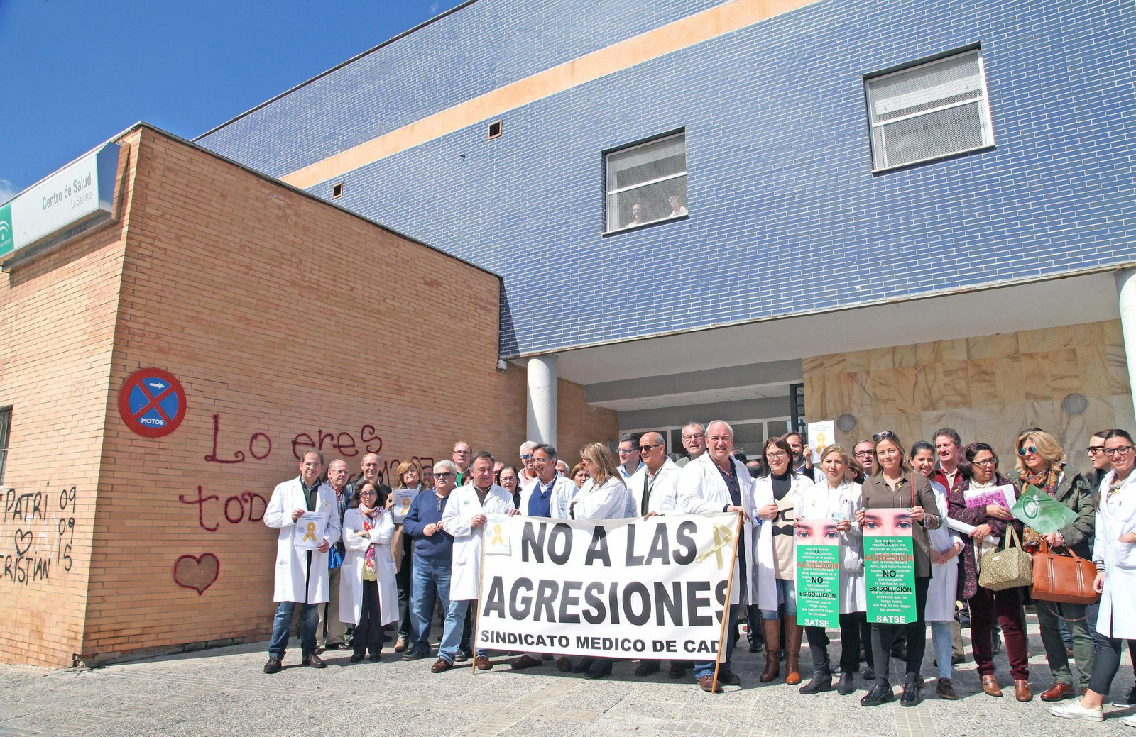 Imagen de una pasada concentración por otra agresión en La Serrana.