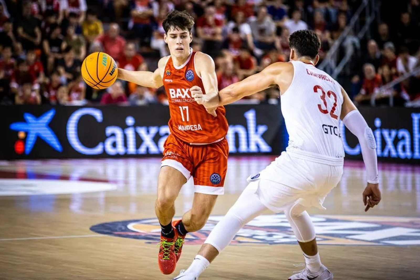 Mario Saint-Supéry, a buen nivel en el debut de BAXI Manresa en BCL