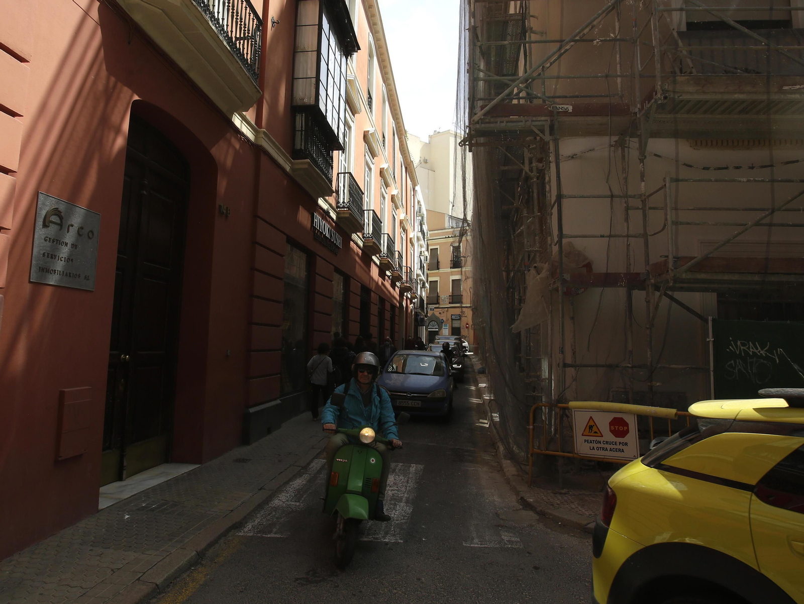 El andamio que ha encendido las alarmas.