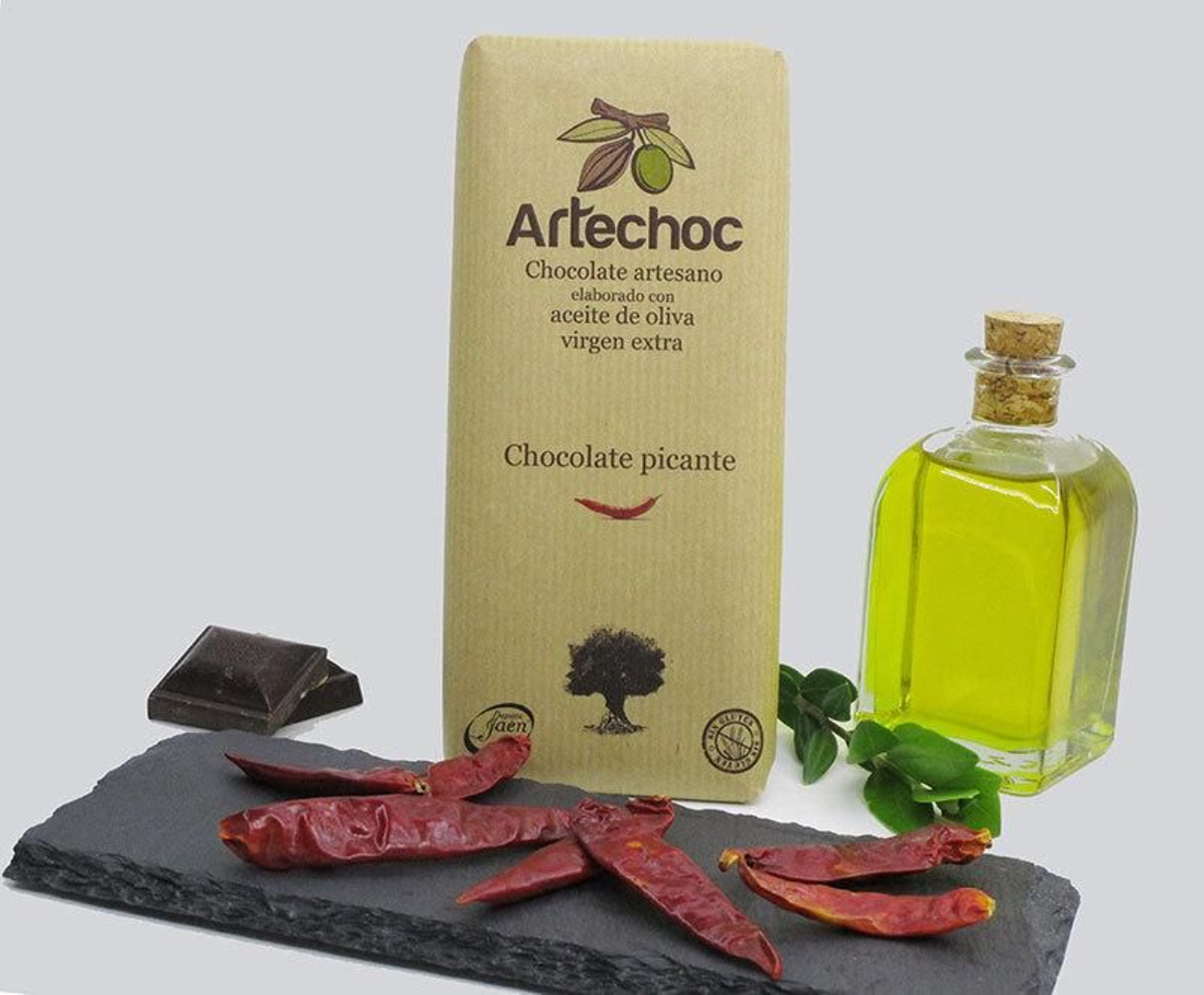 Tableta de chocolate con aove picante Artechoc.