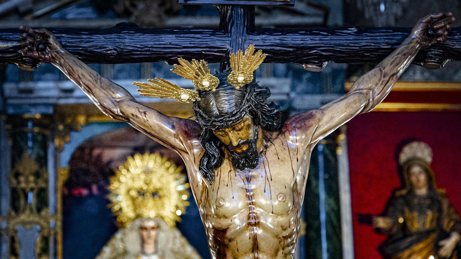 Las imágenes del Cristo de la Misericordia de la cofradía de La Palma después de su restauración