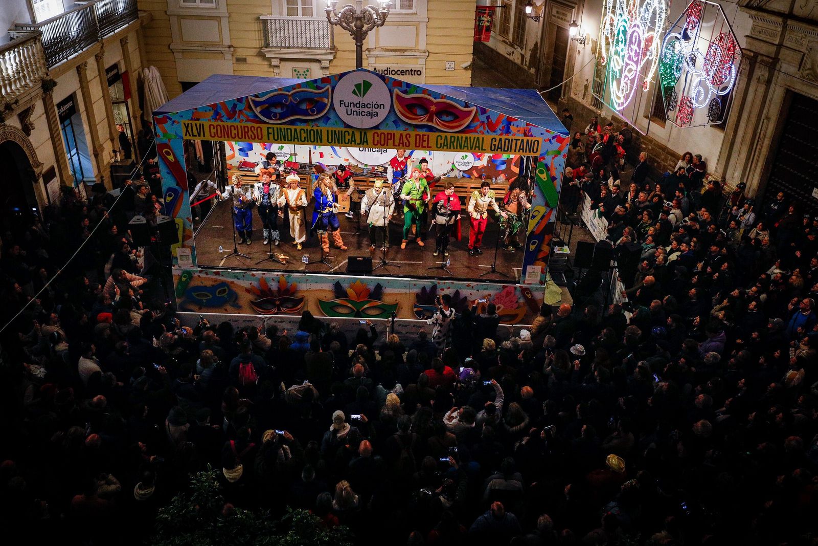 Una actuación en el concurso de Unicaja en el Carnaval 2026.