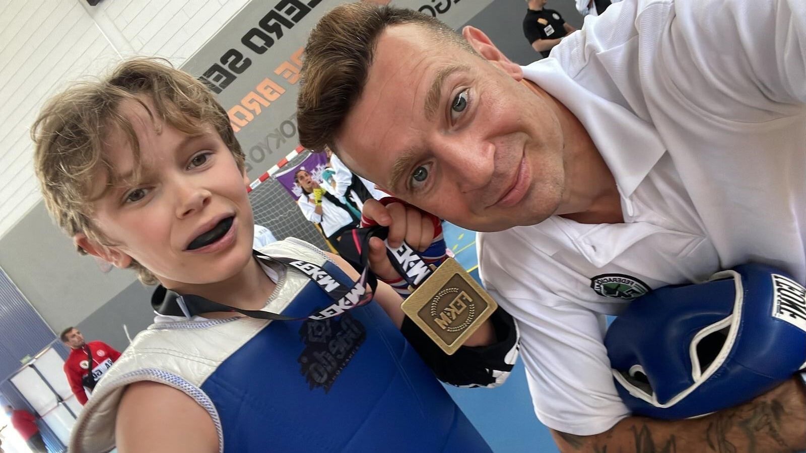 El isleño Manuel Calderón, campeón de España de Muay Thai en la categoría de 34 kilos.