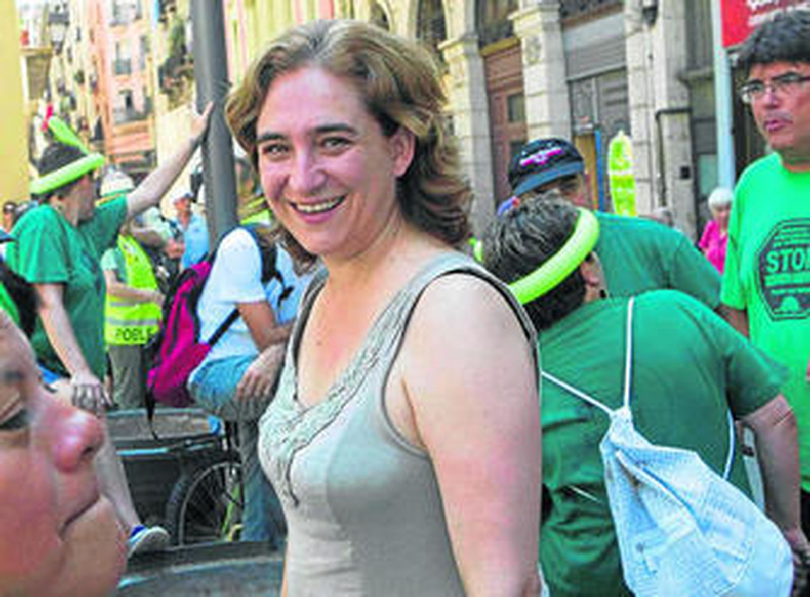 Ada Colau, en una imagen de archivo de una manifestación antidesahucios.
