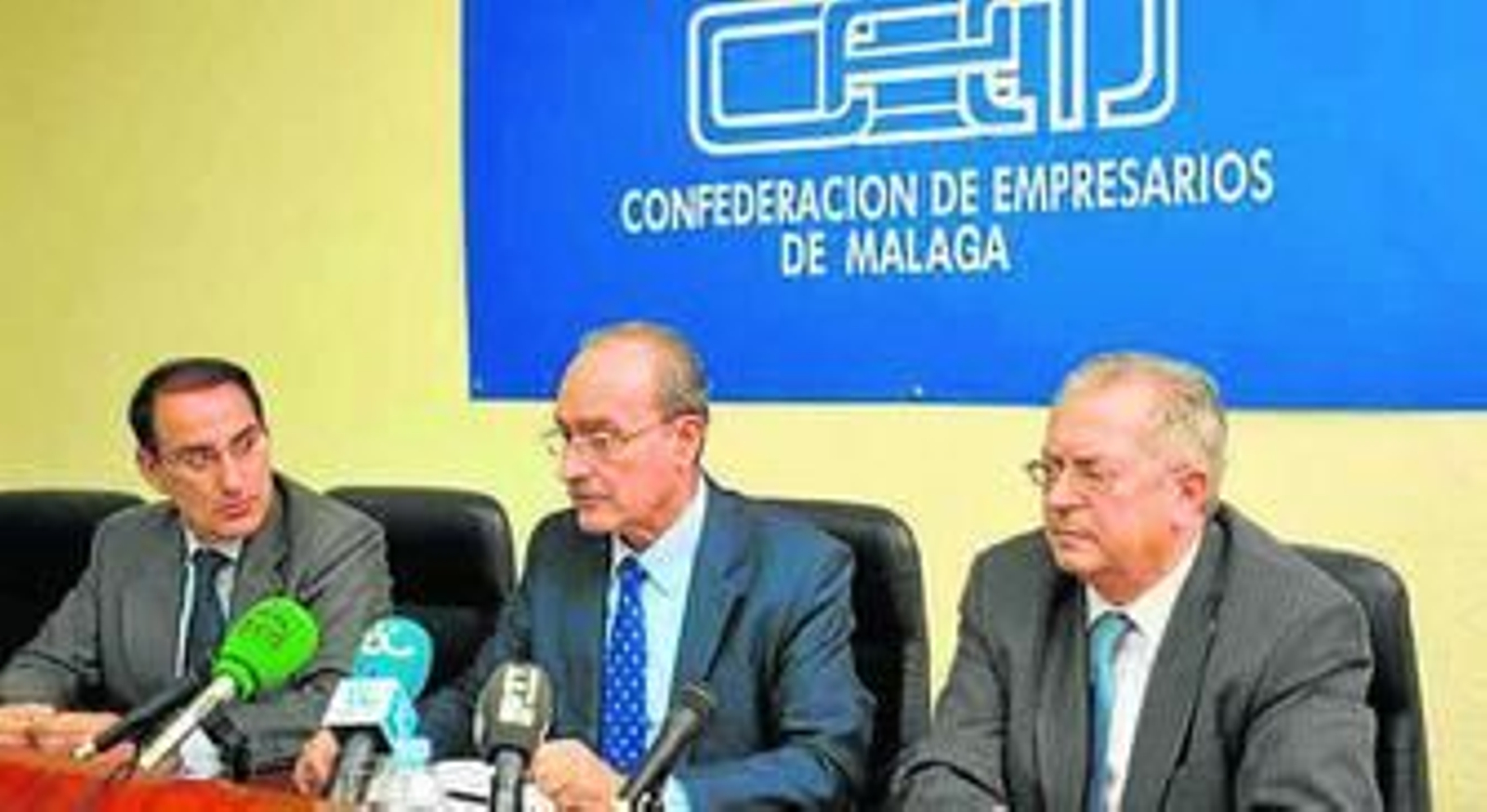 Javier González de Lara, Francisco de la Torre y Felipe Romera, ayer.