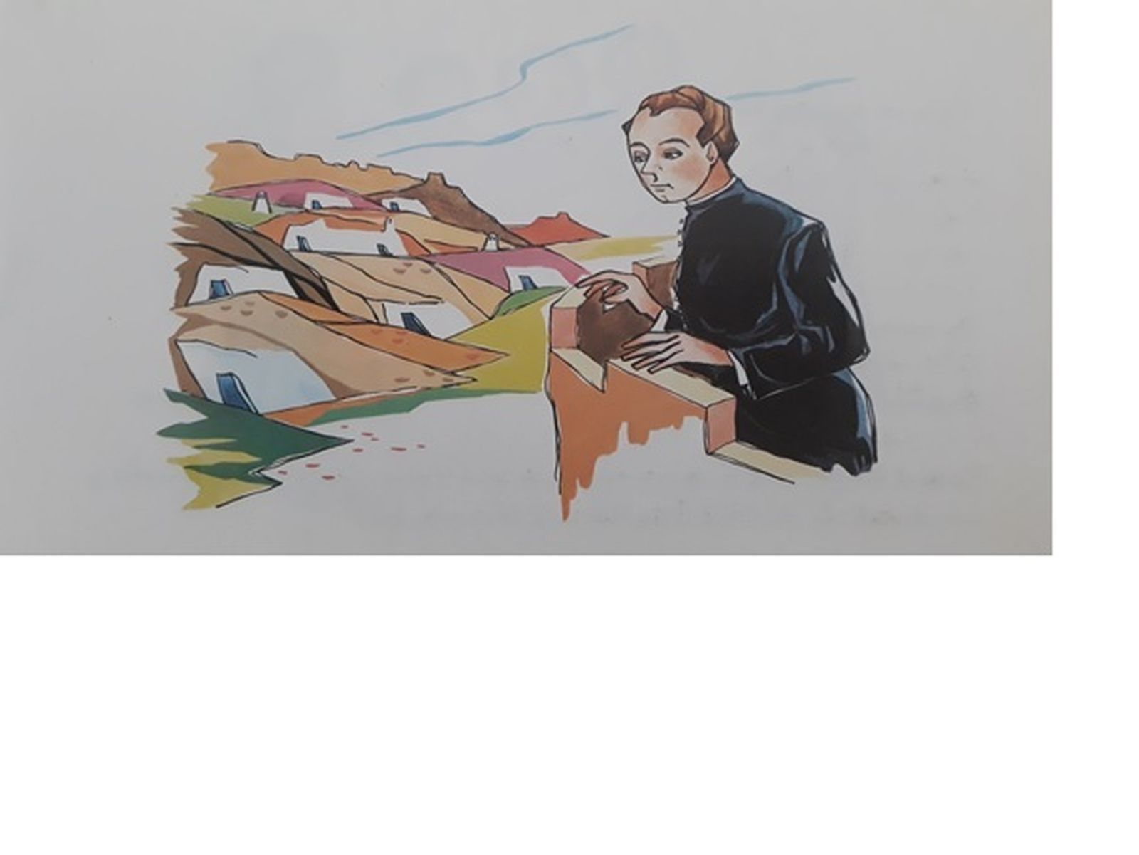 Viñeta recogida en el libro 'Un amigo valiente, Pedro Poveda' de Margarita Bartolomé.