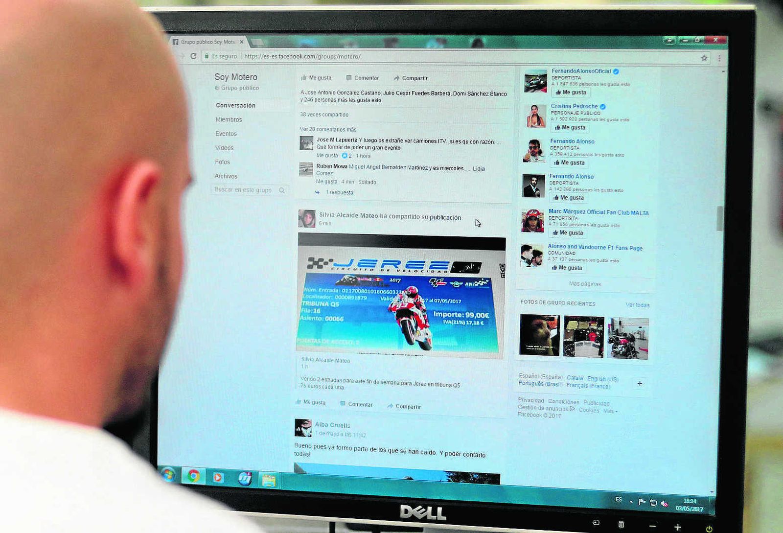 Navegando por internet se puede encontrar hasta reventa de entradas, como se puede comprobar en la imagen.