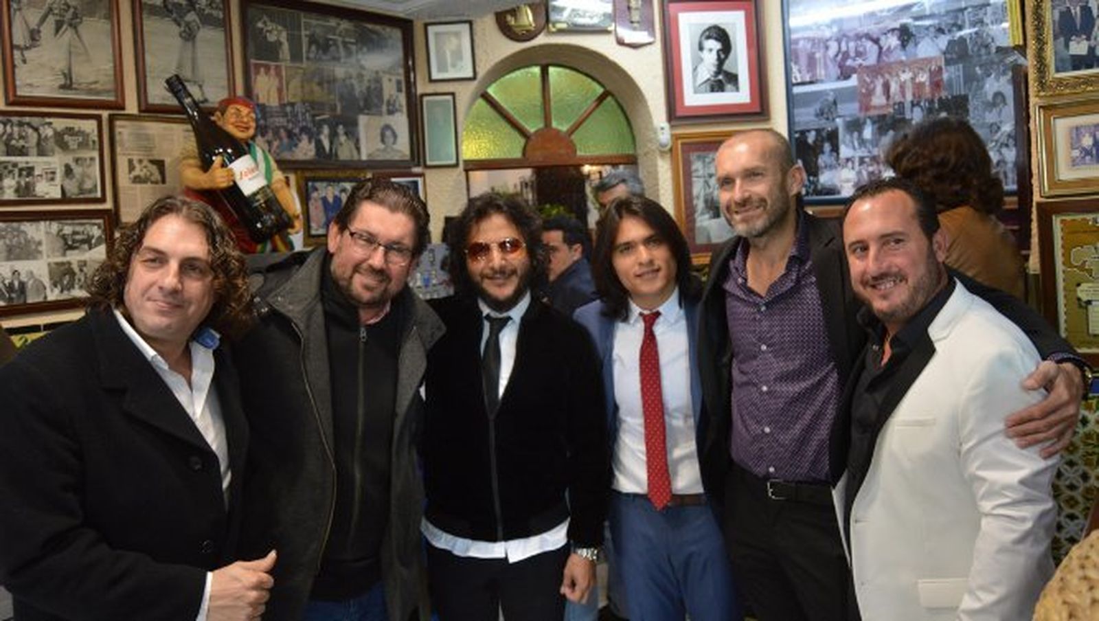 Luis el Salao, Antonio Higuero, Antonio Reyes, Samuel Serrano y Andrés Bermúdez, durante la presentación.