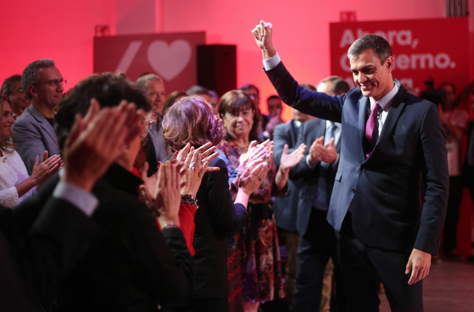 Pedro Sánchez, durante el acto de presentación de la campaña electoral del PSOE para el 10-N.