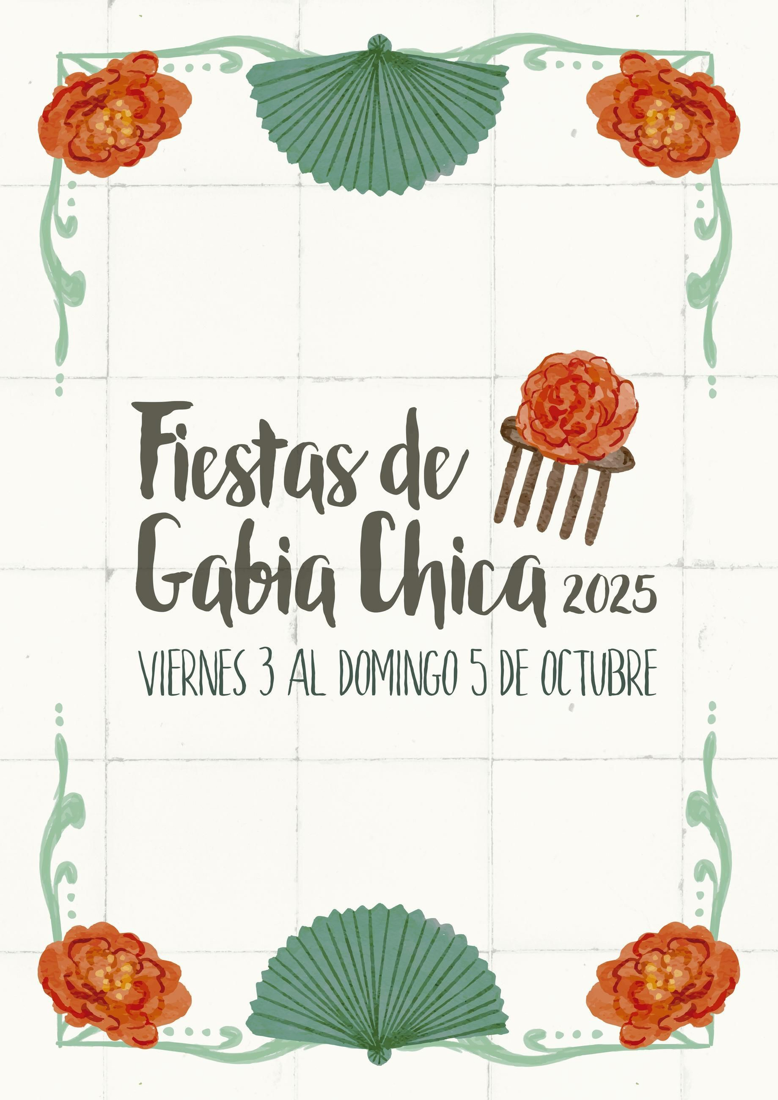 Cartel oficial de las Fiestas de Gabia Chica 2025.
