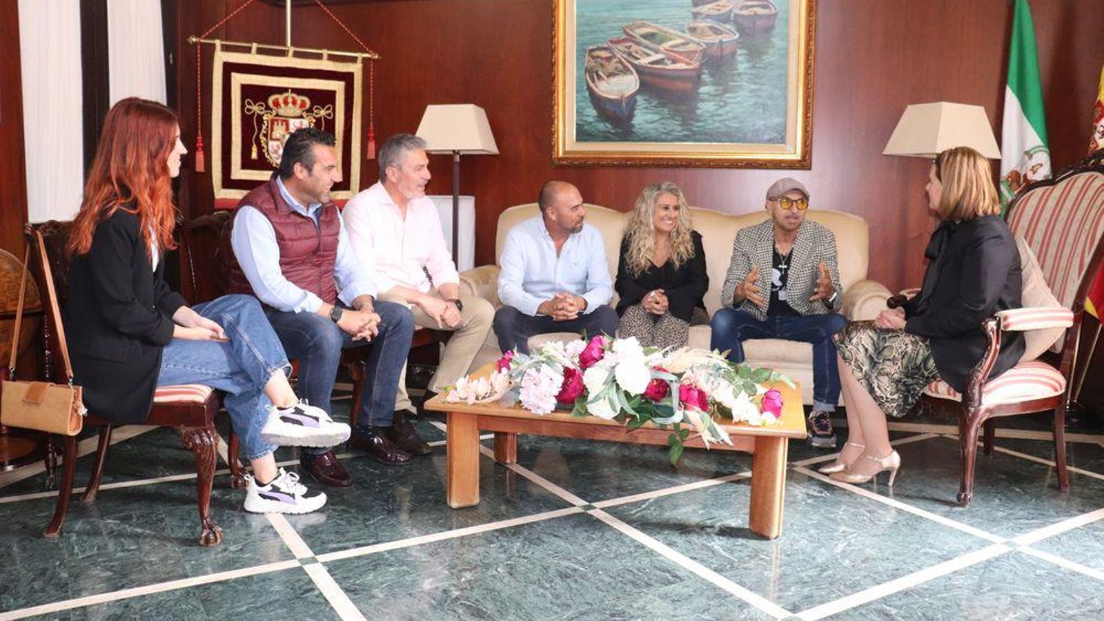 Recepción al pregonero en la Casa Consistorial