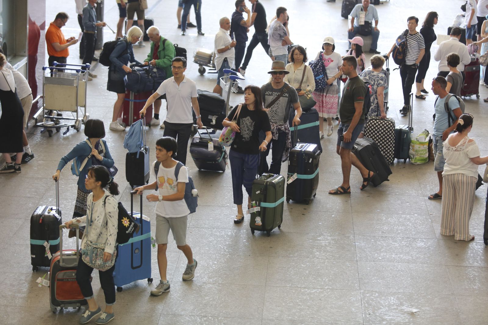 La terminal aérea, en julio, cuando vivió uno de sus días de más tráfico