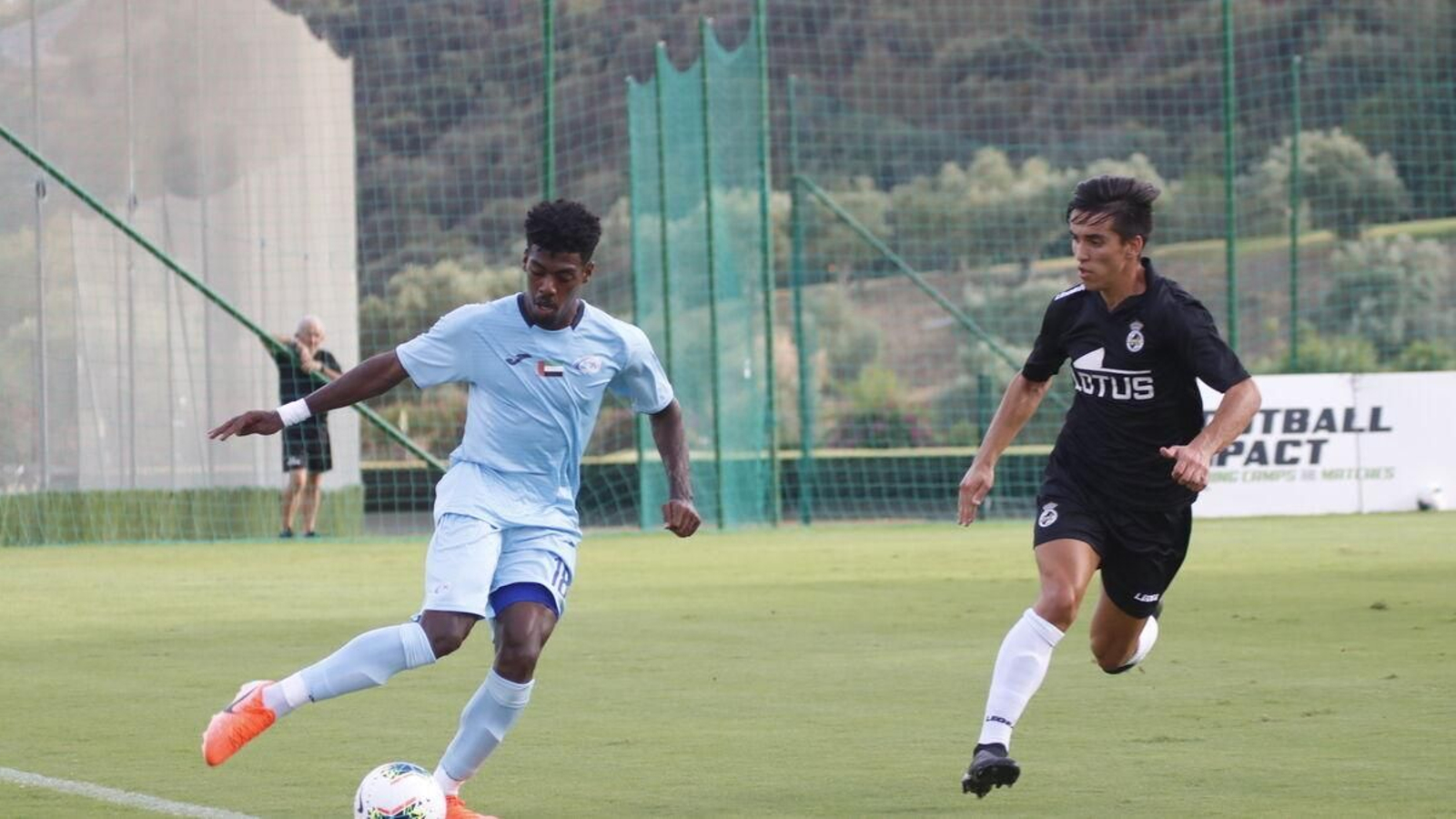 Nacho Holgado, en un amistoso con la Balona.