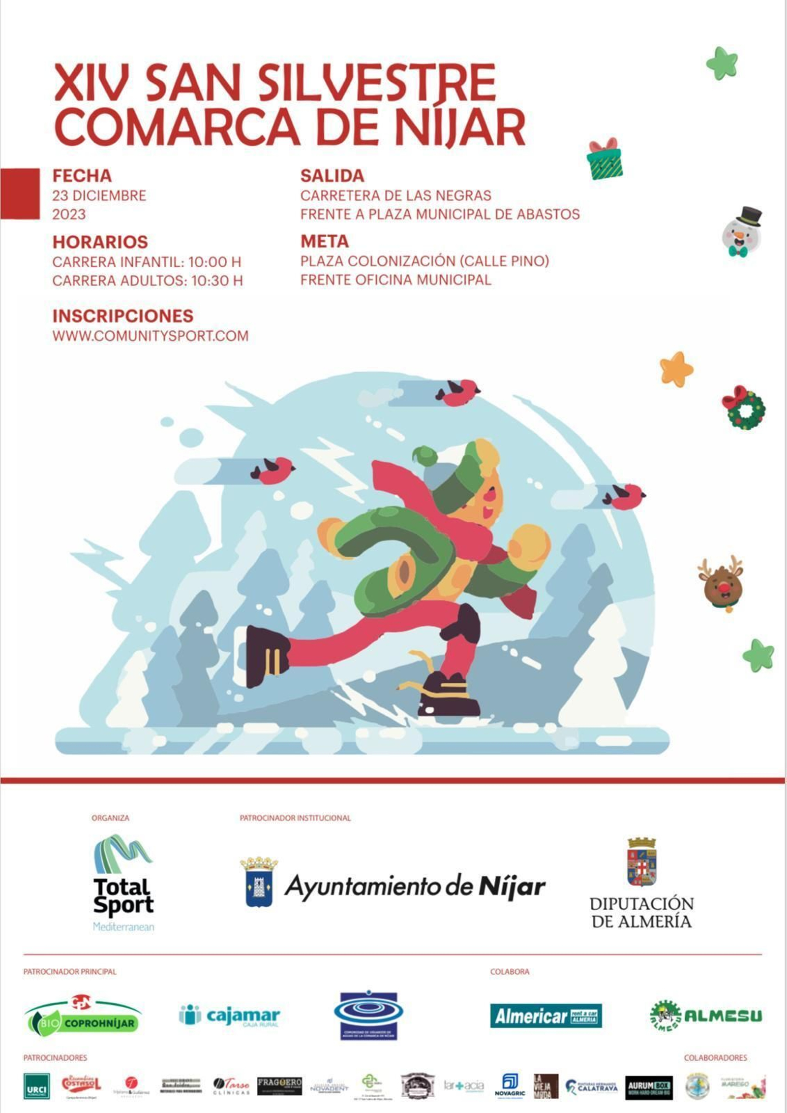 Cartel de la Carrera de San Silvestre de este próximo sábado, 23 de diciembre.