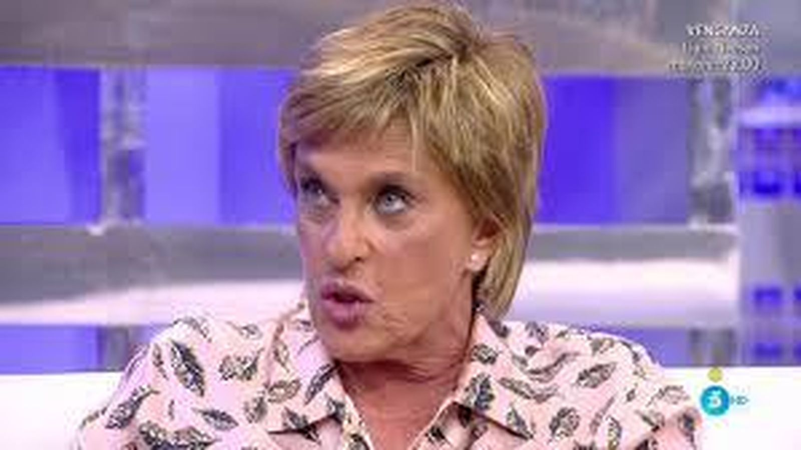 Chelo García Cortés en una emisión de 'Sálvame'