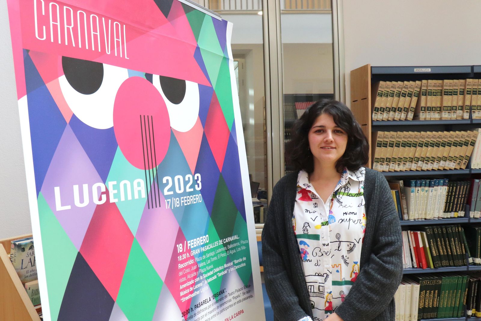 La concejal de Cultura, Mamen Beato, en la presentación de la programación del Carnaval de Lucena.