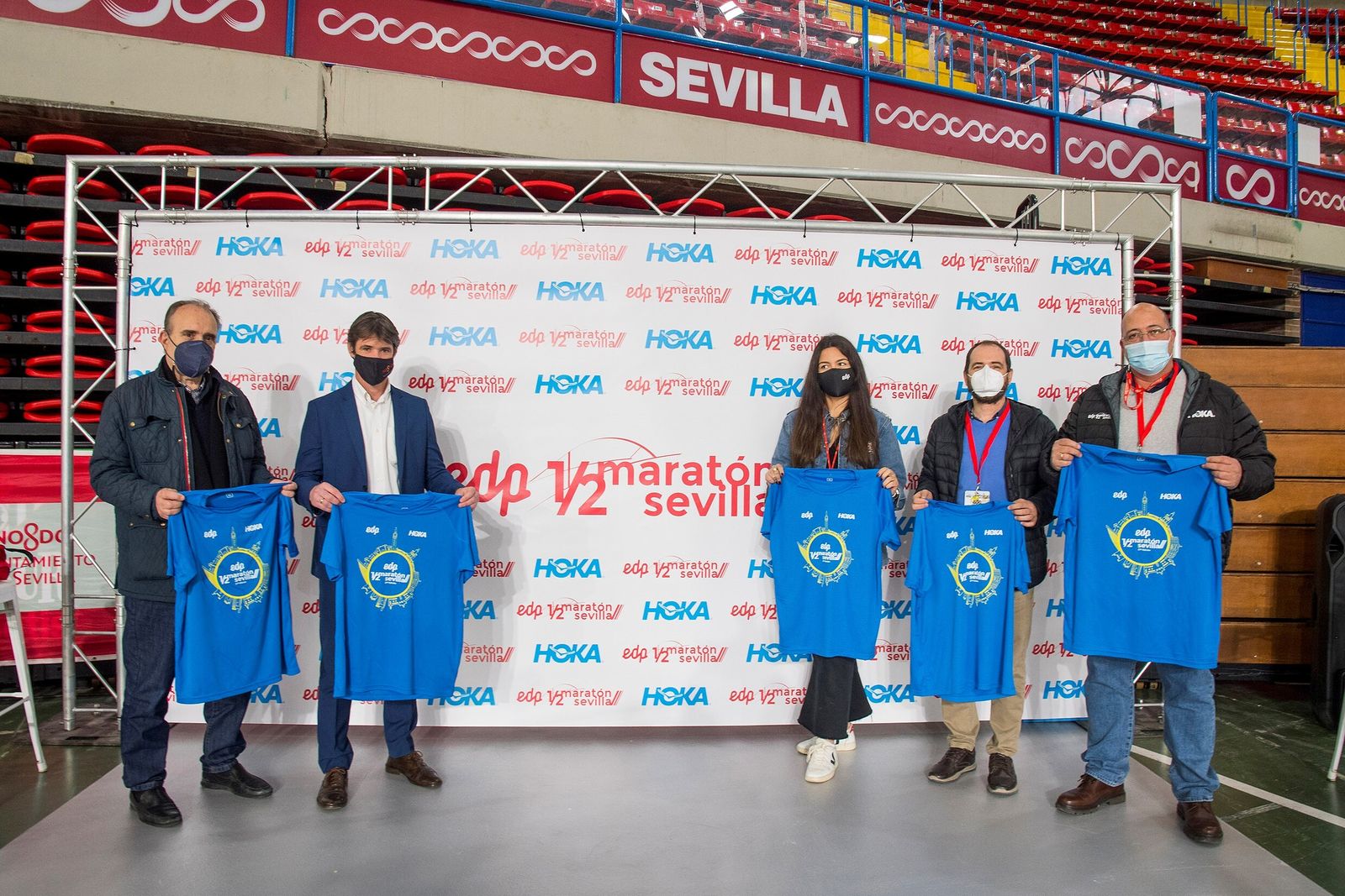 Una imagen de la presentación del EDP Medio Maratón de Sevilla.