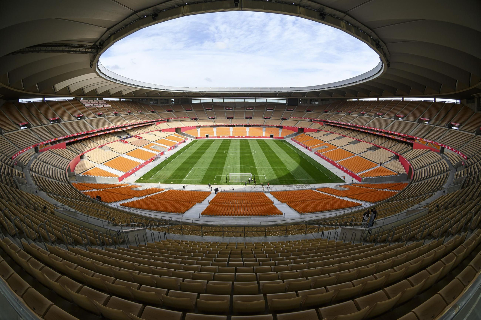Estado actual del estadio de la Cartuja tras la reforma para acoger la final de la Copa del Rey.