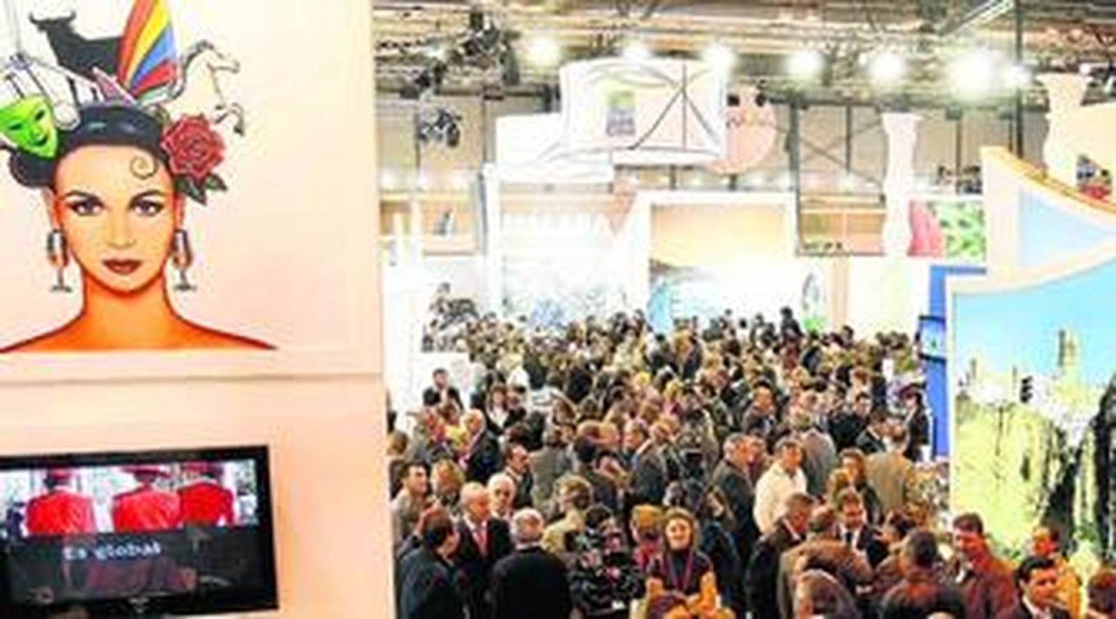 El expositor de la provincia, abarrotado, en una de las jornadas de la última edifición de la Feria Internacional de Turismo de Madrid.