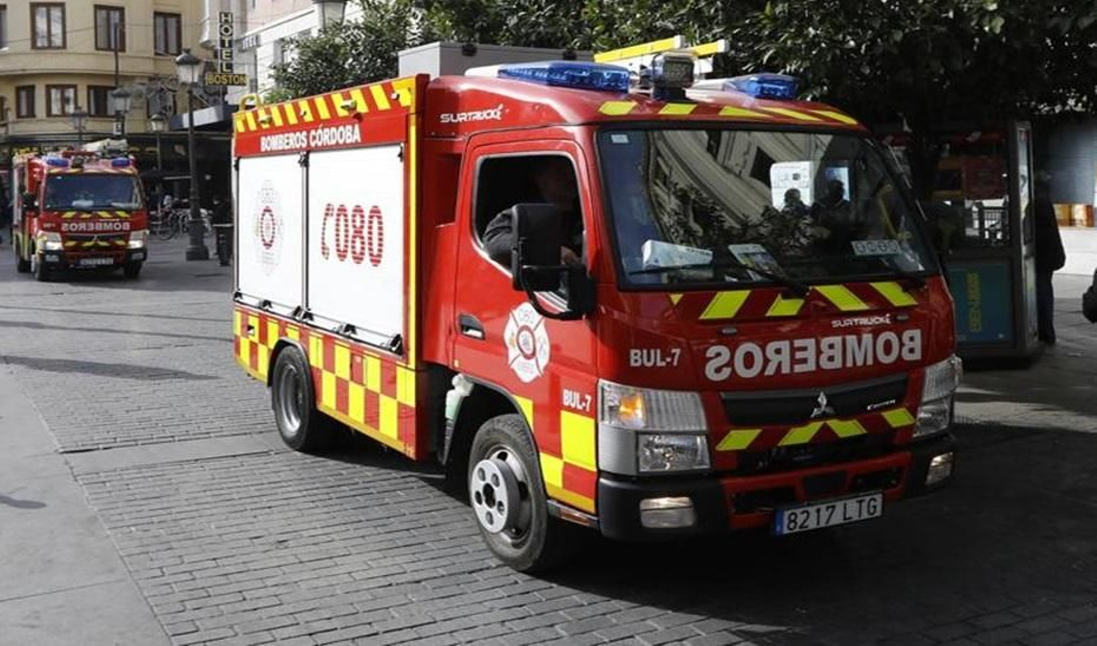 Varios camiones de los Bomberos de Córdoba.