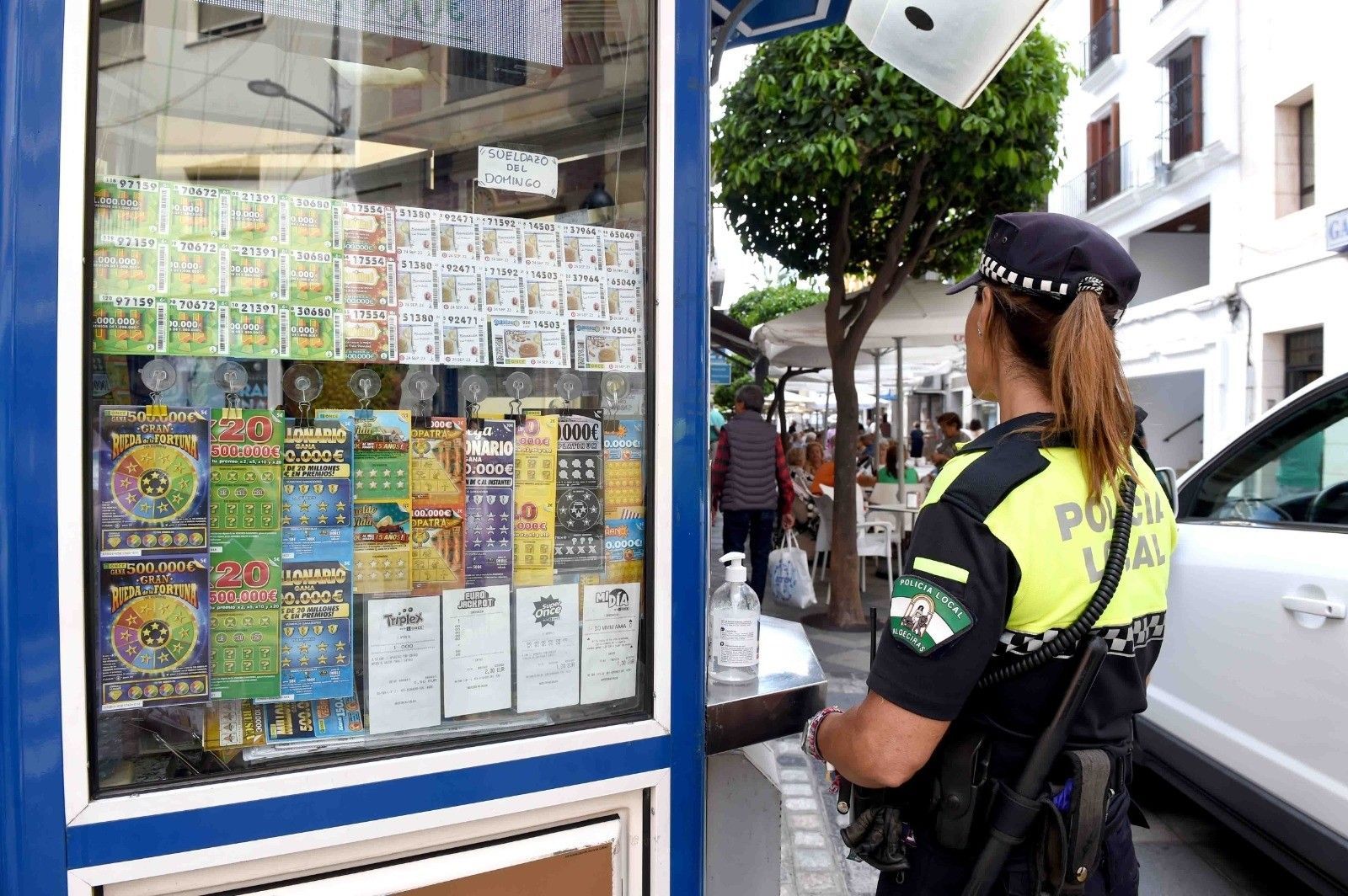 Un puesto de la ONCE en Algeciras.