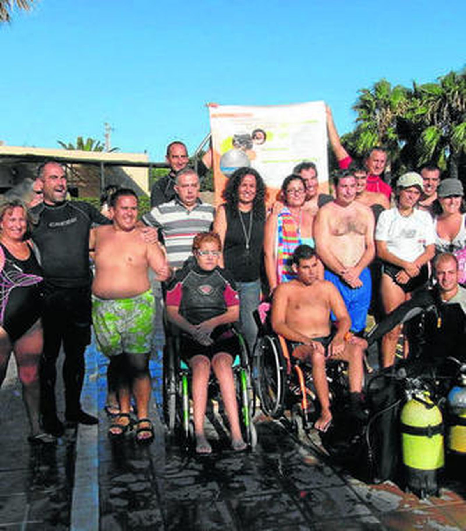 Los participantes en la actividad.