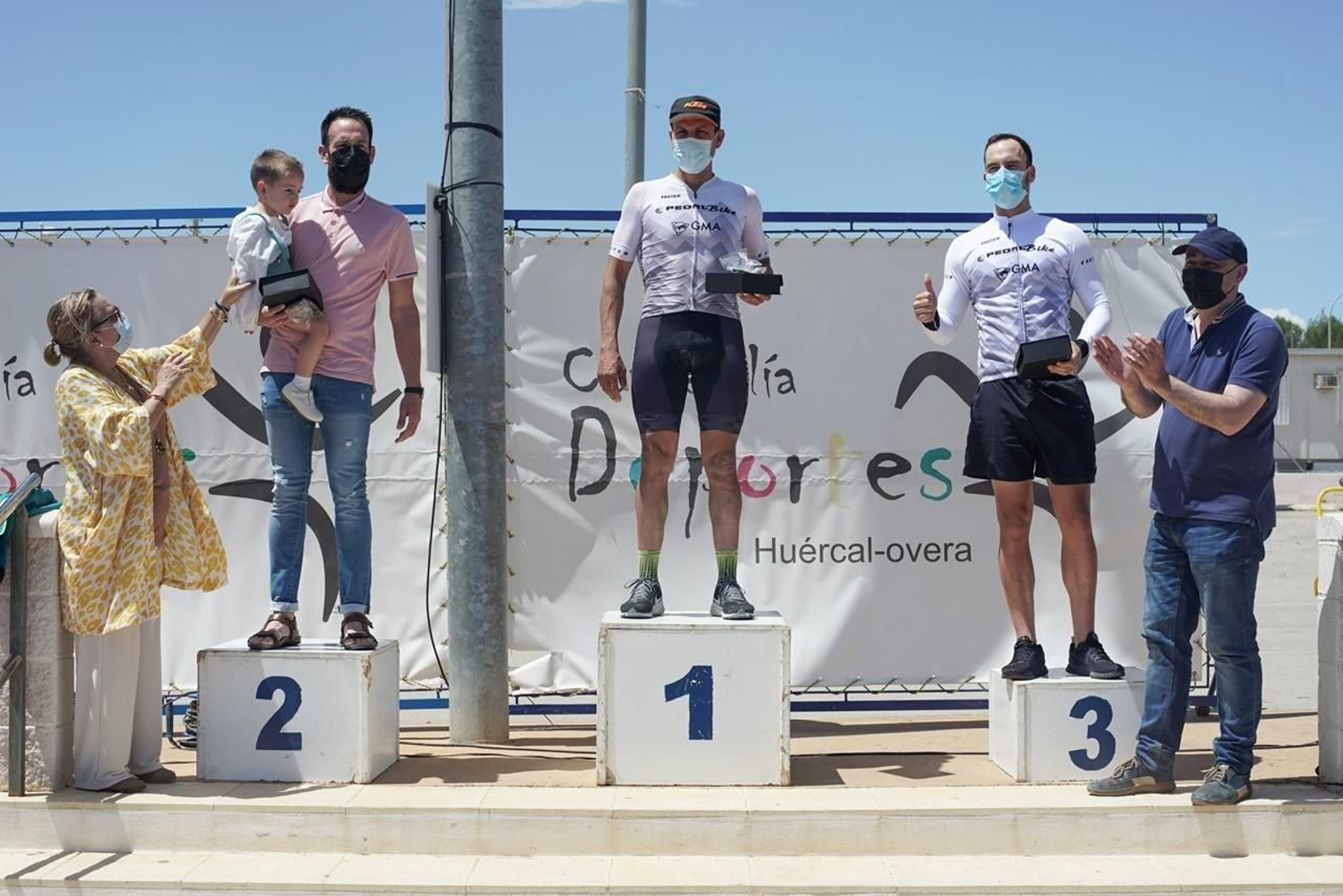 Podio de la Media Maratón Villa de Huércal Overa